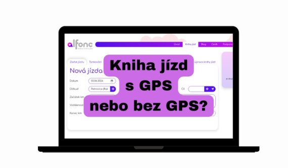 Srovnání knihy jízd s GPS a bez GPS - ukázka aplikace Alfonc na notebooku